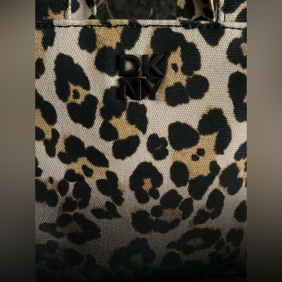 DKNY Black and Tan Leopard Crossbody Bag - Picture 2 of 14